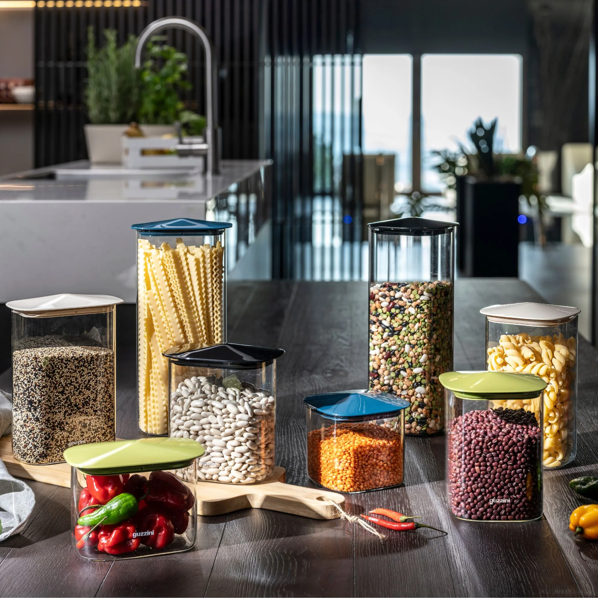 SET 2 SQUARE GLASS JARS "FRESH&STYLE" - M - Image 8