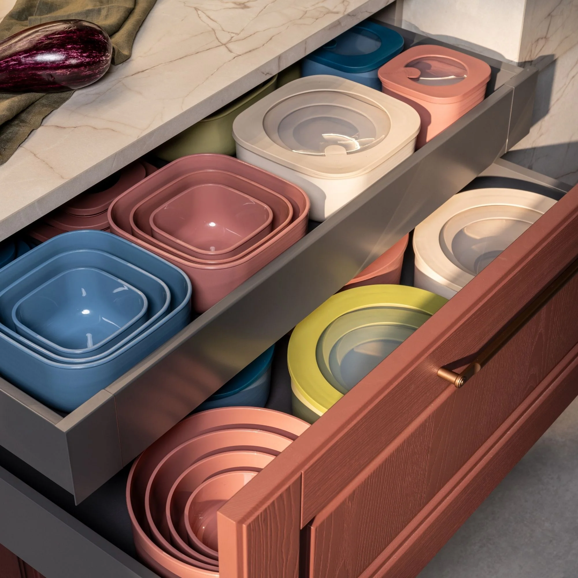 SET 3 CONTAINERS 'STORE&MORE BIO' "FOOD STORAGE"  - ROUND - Image 3