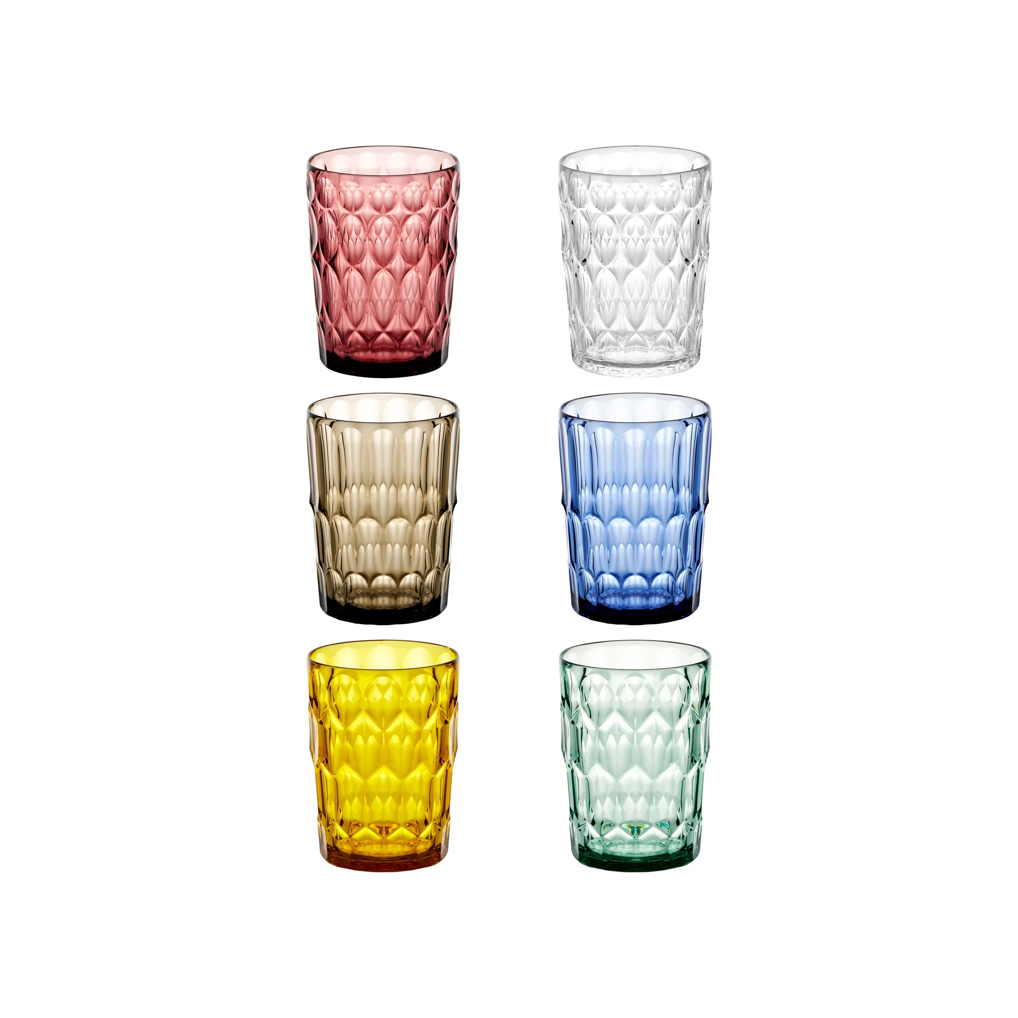 SET 6 TALL TUMBLERS "VANITY"
